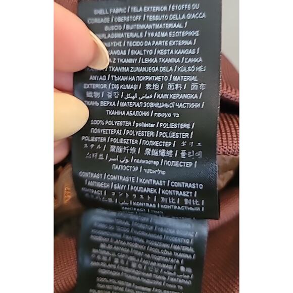 Guess Sonia Puffer Bomber Jacket Women’s M Reddish Brown Y2K Crop - Picture 8 of 9